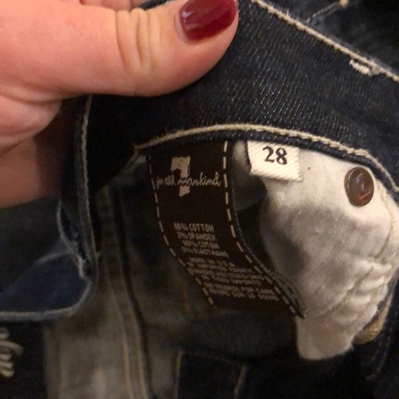 7FAMK White Stitch/ Dark Wash DOJO 28x30 - Picture 5 of 5